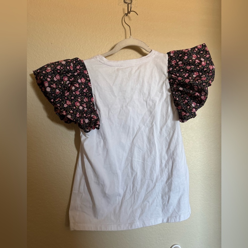Tuckernuck HYACINTH HOUSE Floral Sleeve White Shelby Tee Sz Medium - Picture 7 of 8